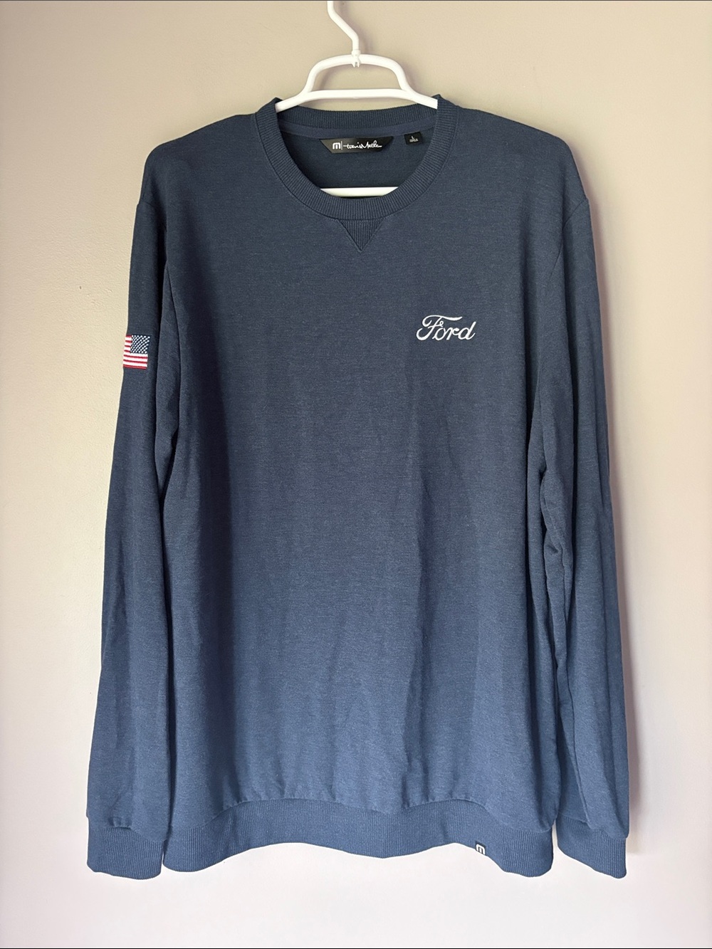 Travis Mathew X Ford Men’s Medium Weight Modal American Flag Sweatshirt